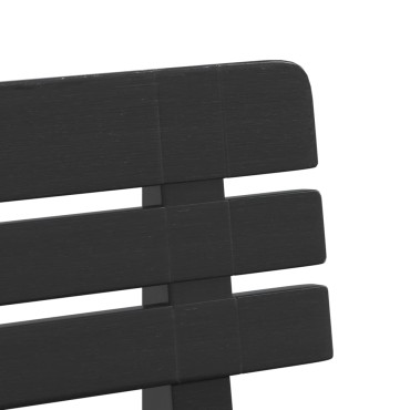 vidaXL Παγκάκι Κήπου Ανθρακί 110x52x71cm από Πολυπροπυλένιο 1 τεμ.