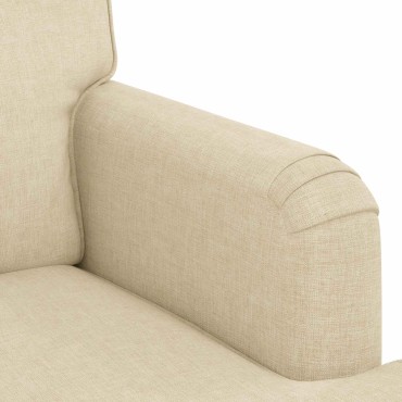 vidaXL Σετ Καναπέ 2 τεμ. Κρεμ ύφασμα 144x80x85cm  Διθέσιος