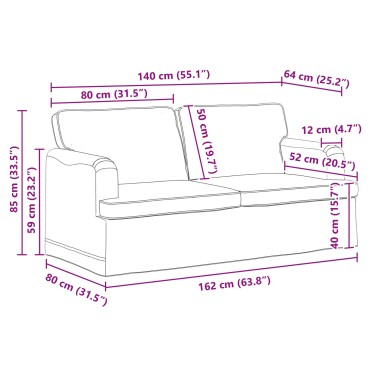 vidaXL Σετ Καναπέ 2 τεμ. Σκούρο Πράσινο ύφασμα 162x80x85cm  Διθέσιος