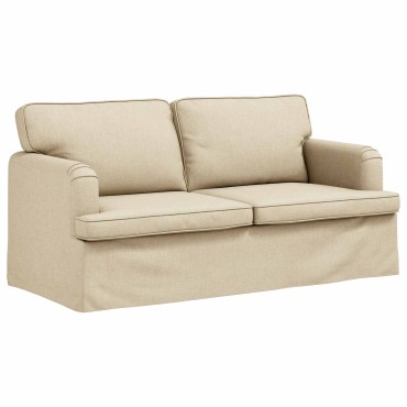 vidaXL Σετ Καναπέ 2 τεμ. Κρεμ ύφασμα 162x80x85cm  Διθέσιος