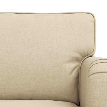 vidaXL Σετ Καναπέ 2 τεμ. Κρεμ ύφασμα 201x80x85cm  Διθέσιος