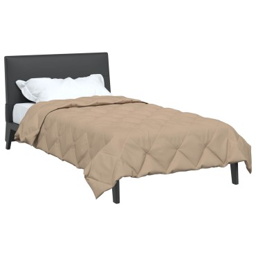 vidaXL Κουβέρτα ολόκληρου του χρόνου Taupe 135 x 200 cm Μικροΐνες