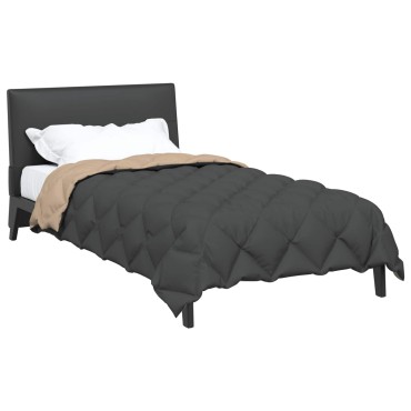 vidaXL Χειμερινό Παπλωματοθήκη 135 x 220 εκ. 450 gsm Ανθρακί και Taupe