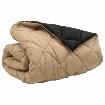 vidaXL Χειμερινό Παπλωματοθήκη 220 x 240 cm 450 gsm Μαύρο και Ταμπά
