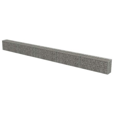 vidaXL Συρματοκιβώτιο Τοίχος 600x30x50cm Γαλβαν.Χάλυβας + Καλύμματα