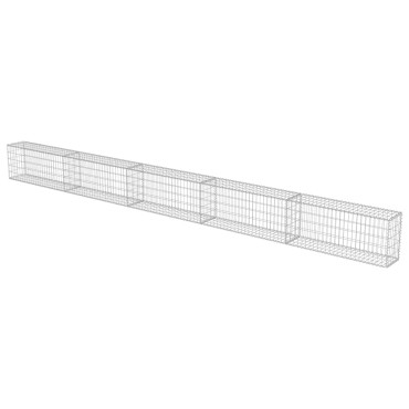 vidaXL Συρματοκιβώτιο Τοίχος 600x30x50cm Γαλβαν.Χάλυβας + Καλύμματα