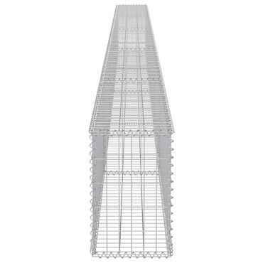 vidaXL Συρματοκιβώτιο Τοίχος 600x30x50cm Γαλβαν.Χάλυβας + Καλύμματα