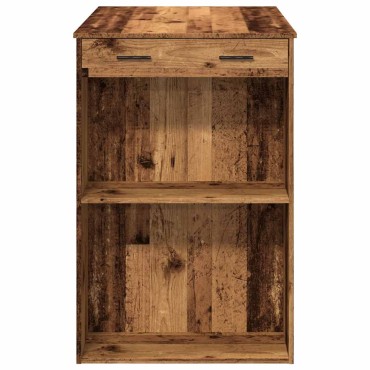 vidaXL Τραπέζι Μπαρ Όψη Παλαιού Ξύλου 102x70x103,5cm Επεξεργ. Ξύλο 1 τεμ.