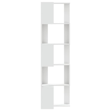 vidaXL Βιβλιοθήκη Γωνιακή 5 Επ. Λευκή 50x50x179cm Επεξ. Ξύλο 1 τεμ.