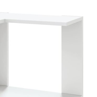 vidaXL Βιβλιοθήκη Γωνιακή 5 Επ. Λευκή 50x50x179cm Επεξ. Ξύλο 1 τεμ.