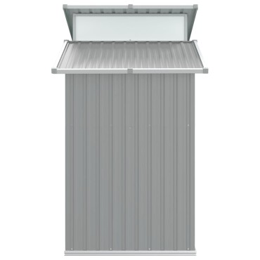 vidaXL Αποθήκη Κήπου Γκρι 270x130x208,5 εκ. Γαλβανισμένο Ατσάλι