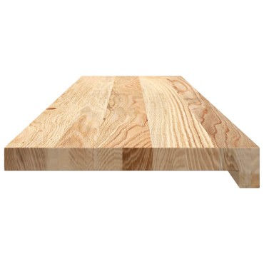 vidaXL Πατάκια Σκάλας 2 τεμ. 100x25x2 εκ. Ακατέργαστο Μασίφ Ξύλο Δρυός