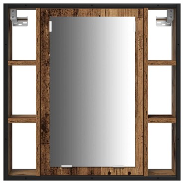 vidaXL Σετ Επίπλων Μπάνιου 4 τεμ. Παλιό Ξύλο 33x33x185,5 εκ