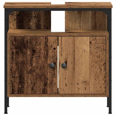 vidaXL Σετ Επίπλων Μπάνιου 4 τεμ. Παλιό Ξύλο 33x33x185,5 εκ