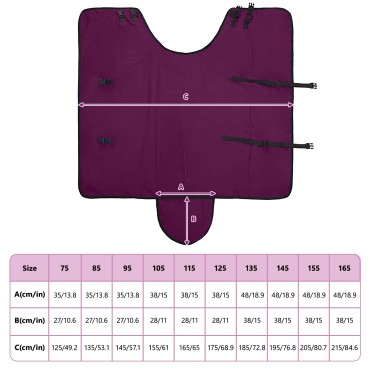 vidaXL Σαμάρι Ίππου Πλήρες μωβ 85 cm Πολυεστέρας