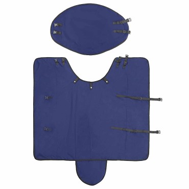vidaXL Σαμάρι Ίππου Πλήρες ναυτικό μπλε 135 cm Πολυεστέρας