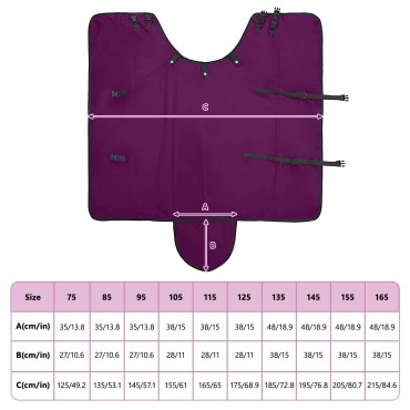 vidaXL Σαμάρι Ίππου Πλήρες μωβ 135 cm Πολυεστέρας