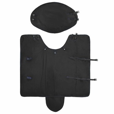 vidaXL Σαμάρι Ίππου Πλήρες μαύρο 155 cm Πολυεστέρας