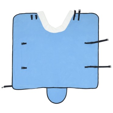 vidaXL Σαμάρι Ίππου Μπλε aqua 115 cm Πολικές φλις