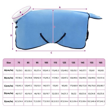 vidaXL Σαμάρι Ίππου Μπλε aqua 115 cm Πολικές φλις