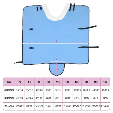 vidaXL Σαμάρι Ίππου Μπλε aqua 115 cm Πολικές φλις