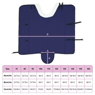 vidaXL Σαμάρι Ίππου Σκούρο μπλε 165 cm Πολικές φλις