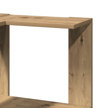 vidaXL Βιβλιοθήκη Γωνιακή 5 Επ. Αρτισιανή Δρυς 50x50x179cm Επεξ. Ξύλο 1 τεμ.