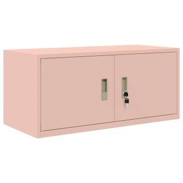 vidaXL Ντουλάπι αποθήκευσης Ροζ 90x40x40cm Ατσάλι 1 τεμ.