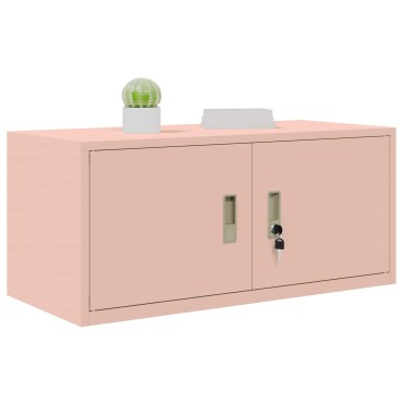 vidaXL Ντουλάπι αποθήκευσης Ροζ 90x40x40cm Ατσάλι 1 τεμ.