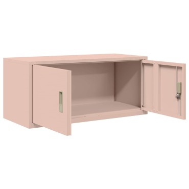 vidaXL Ντουλάπι αποθήκευσης Ροζ 90x40x40cm Ατσάλι 1 τεμ.