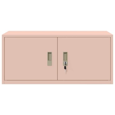 vidaXL Ντουλάπι αποθήκευσης Ροζ 90x40x40cm Ατσάλι 1 τεμ.