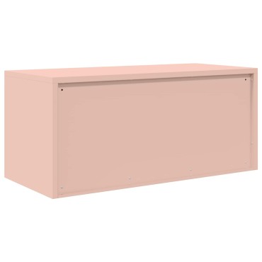vidaXL Ντουλάπι αποθήκευσης Ροζ 90x40x40cm Ατσάλι 1 τεμ.
