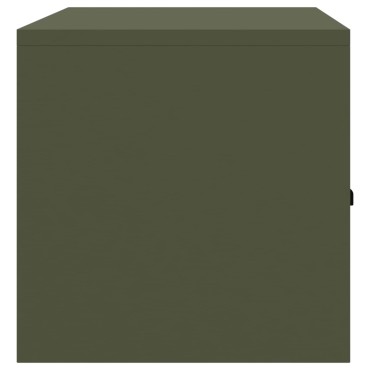 vidaXL Ντουλάπι αποθήκευσης Ελιά Πράσινη 90x40x40cm Ατσάλι 1 τεμ.