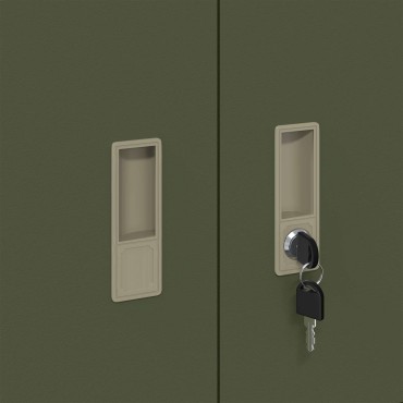 vidaXL Ντουλάπι αποθήκευσης Ελιά Πράσινη 90x40x40cm Ατσάλι 1 τεμ.