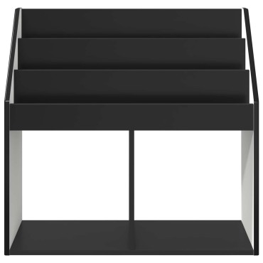 vidaXL Βιβλιοθήκη Παιδιών Μαύρο 72,5x29,5x69cm Επεξεργασμένο Ξύλο 1 τεμ.