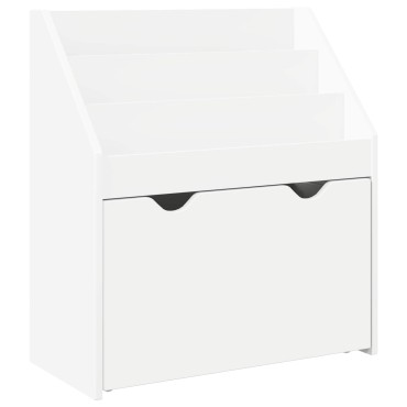 vidaXL Βιβλιοθήκη Παιδιών Λευκό 60x29,5x69cm Επεξεργασμένο Ξύλο 1 τεμ.