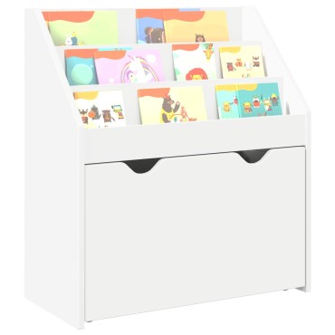 vidaXL Βιβλιοθήκη Παιδιών Λευκό 60x29,5x69cm Επεξεργασμένο Ξύλο 1 τεμ.