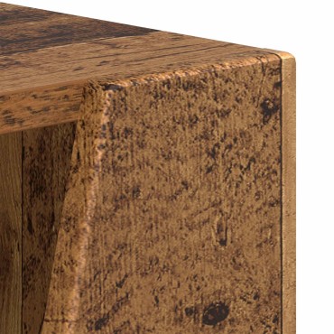 vidaXL Πλευρικό Ράφι 33x32x70,5cm Επεξεργασμένο Ξύλο Παλιό ξύλο