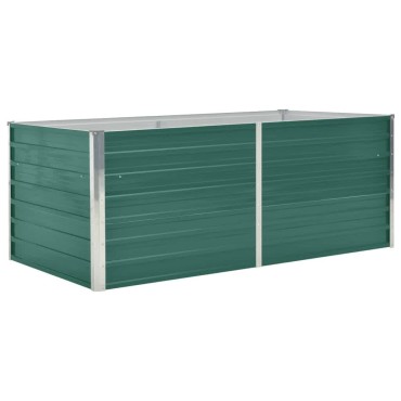 vidaXL Ζαρντινιέρα Ψηλή Πράσινη 160x80x45 εκ. Γαλβανισμένος Χάλυβας