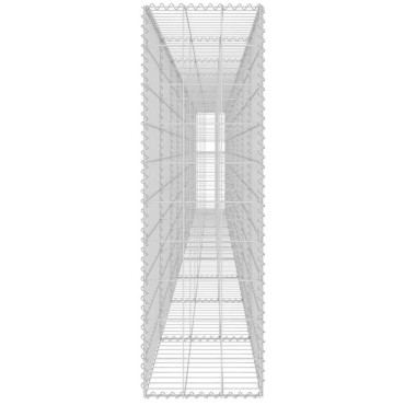 vidaXL Συρματοκιβώτιο Τοίχος 600x30x100cm Γαλβαν.Χάλυβας + Καλύμματα
