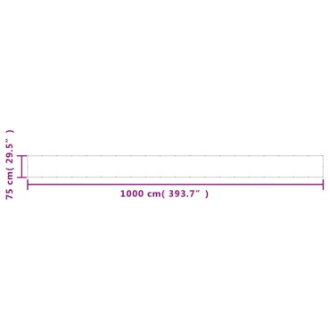 vidaXL Διαχωριστικό Βεράντας Σκ. Πράσινο 75x1000εκ 100% Πολ. Oxford