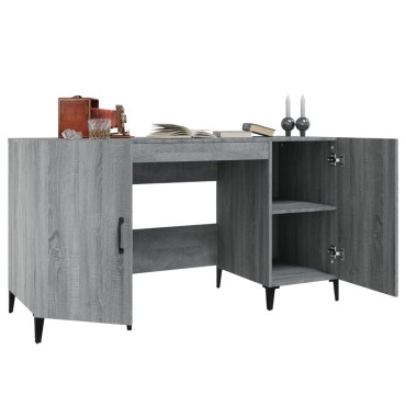 vidaXL Γραφείο Γκρι Sonoma 140x50x75cm από Επεξεργασμένο Ξύλο 1 τεμ.