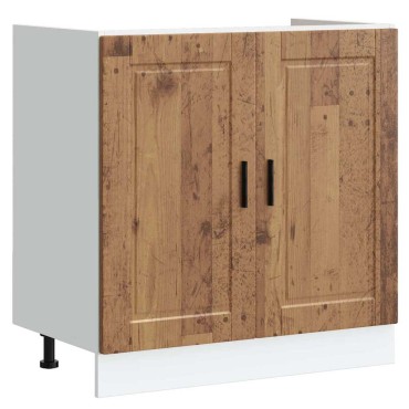 vidaXL Ντουλάπι βάσης νεροχύτη Porto Παλιό Ξύλο 80x46x81,5cm 1 τεμ.