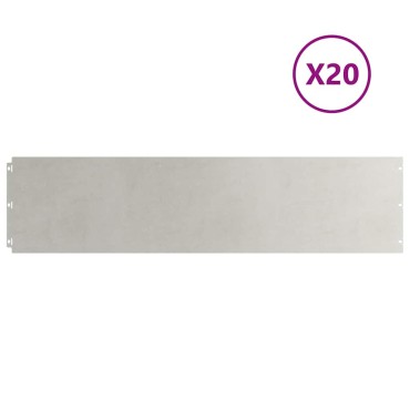 vidaXL Περιφράξεις γκαζόν 20 τεμάχια 25x103 cm από ανοξείδωτο ατσάλι