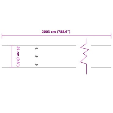 vidaXL Περιφράξεις γκαζόν 20 τεμάχια 25x103 cm από ανοξείδωτο ατσάλι