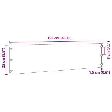 vidaXL Περιφράξεις γκαζόν 20 τεμάχια 25x103 cm από ανοξείδωτο ατσάλι