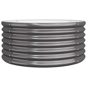 vidaXL Ζαρντινιέρα Ανθρακί 80x80x36 εκ. Γαλβανισμένος χάλυβας