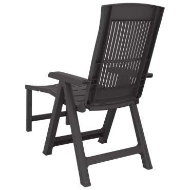 vidaXL Ξαπλώστρα Ανθρακί Πλαστική 60x114x110cm 1 τεμ.