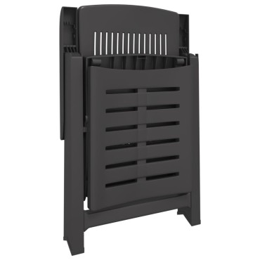 vidaXL Ξαπλώστρα Ανθρακί Πλαστική 60x114x110cm 1 τεμ.
