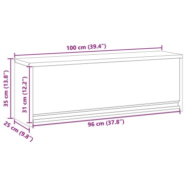 vidaXL Ντουλάπα εργαλείων Μαύρο και Γκρι 100 x 25 x 35 εκ.